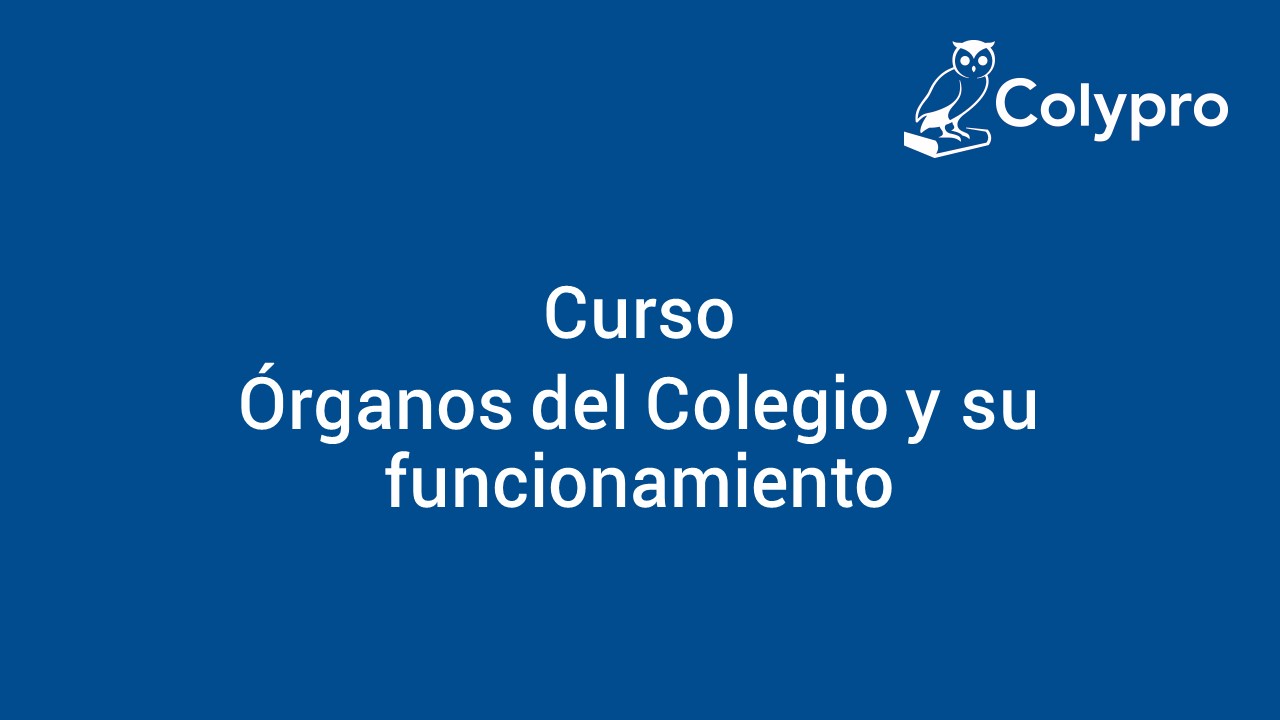 Los órganos colegiados y su funcionamiento